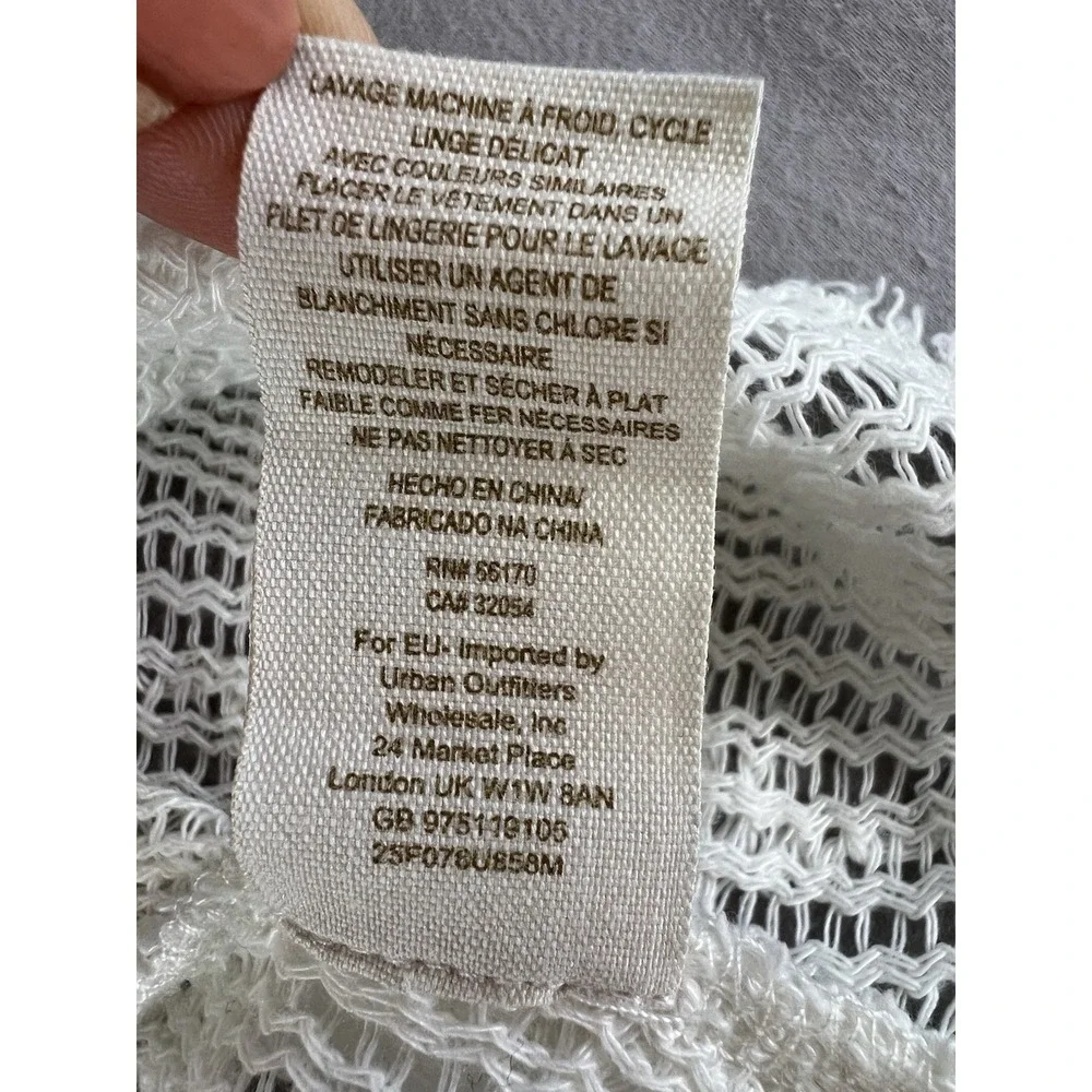 Free People Hooded Tunic‎ Crochet Textured Beach/Coastal/Cowgirl/Boho  Small